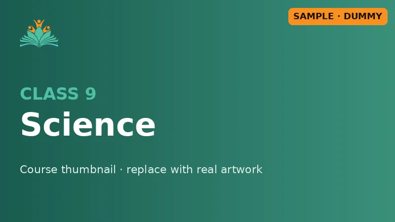 Sample course thumbnail: CBSE Class 9 Science